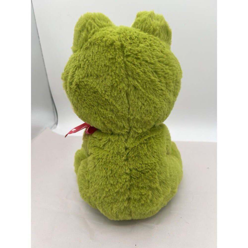 Inter American Frog Plush 10” Valentines Kiss Me Heart Stuffed Animal Green Love - Picture 8 of 13